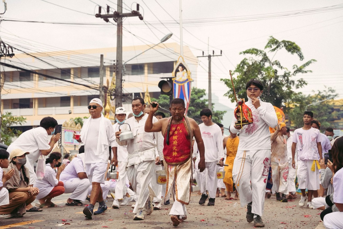 Phuket local culture with traditional costume and ceremonial dance