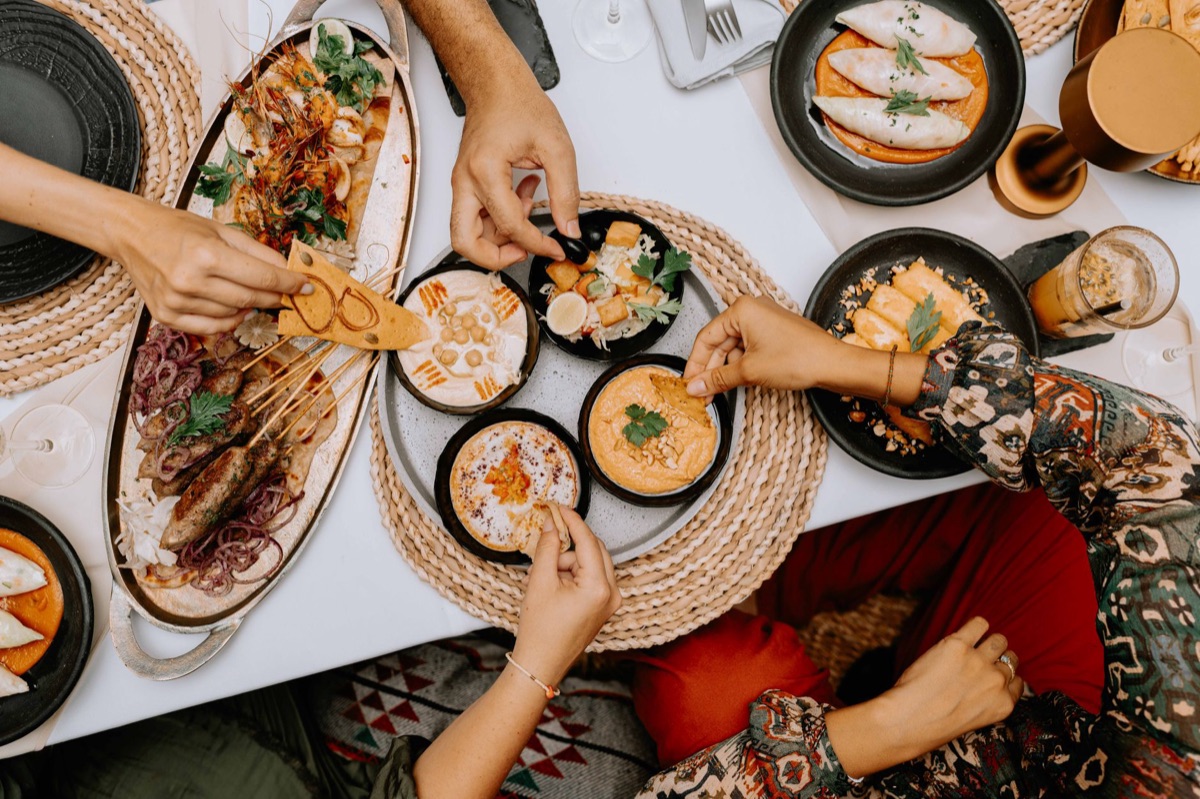 phuket restaurant table with local dishes