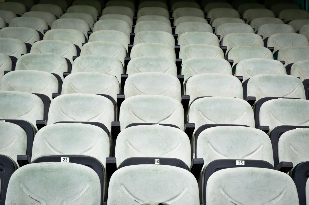 Indoor theater seating arrangement demonstrating capacity and layout